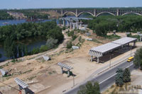 Строящийся мост через р. Днепр
